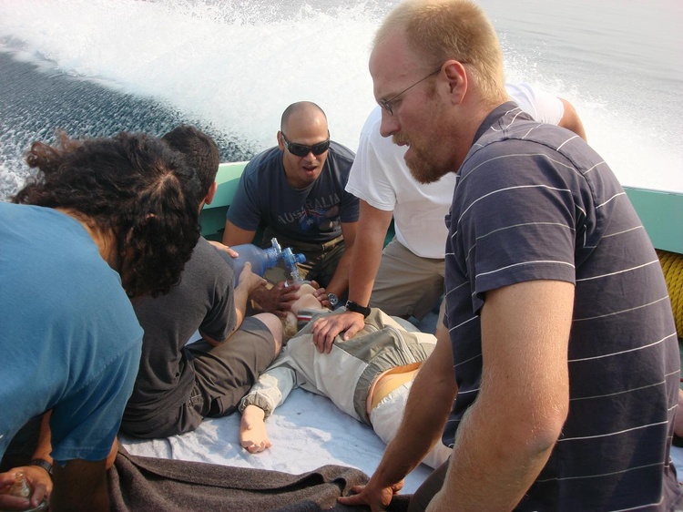 CPR Training On The Baywatch Boat