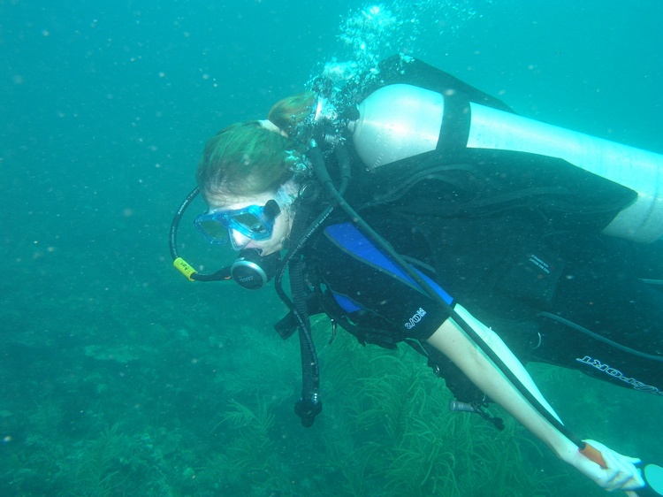 Me diving in Grenada