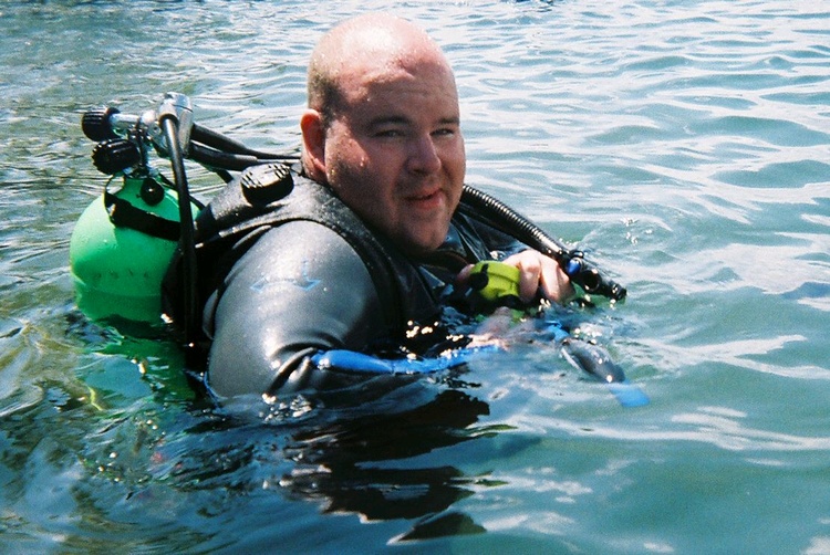 my open water certification dive 15 july 07 Greers ferry lake point 2.8 in heber springs ark