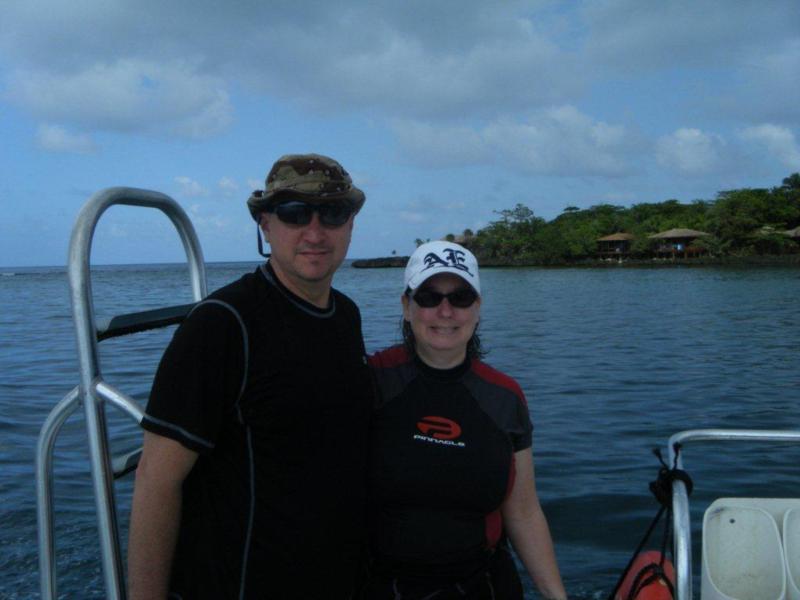 liza & i in roatan thanksgiving 2010