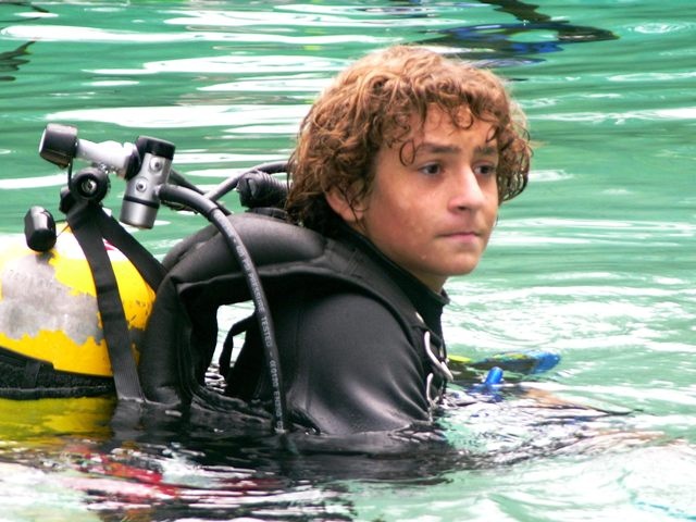 Daniel during our certification dive at Morrison Springs, Dive # 3