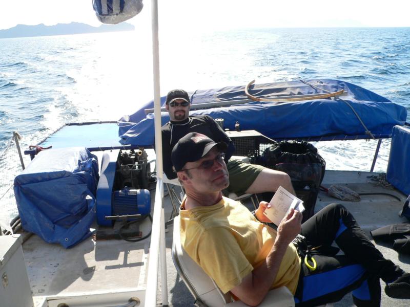 San Carlos, on the boat Arron and Dave