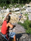 Zip lining in the jungle: La Ceiba, Honduras