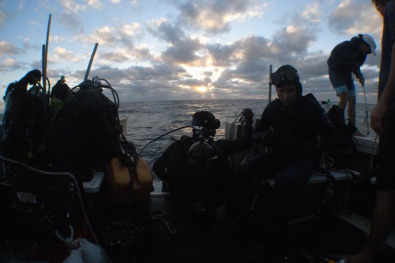 After a long day of diving at Tiger Beach.  Bahamas Feb 2010