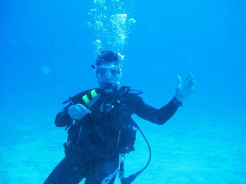 Swimming away from the shark!!!