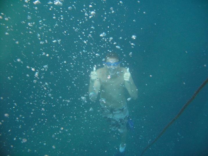 tristan coming up from a free dive