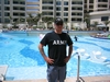 Me by the pool in Mexico