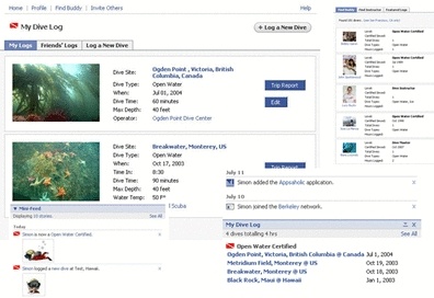 Screenshot of the Facebook App