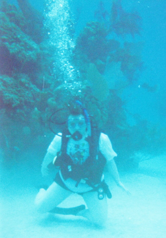 Diving off San Salvador Island, Bahamas