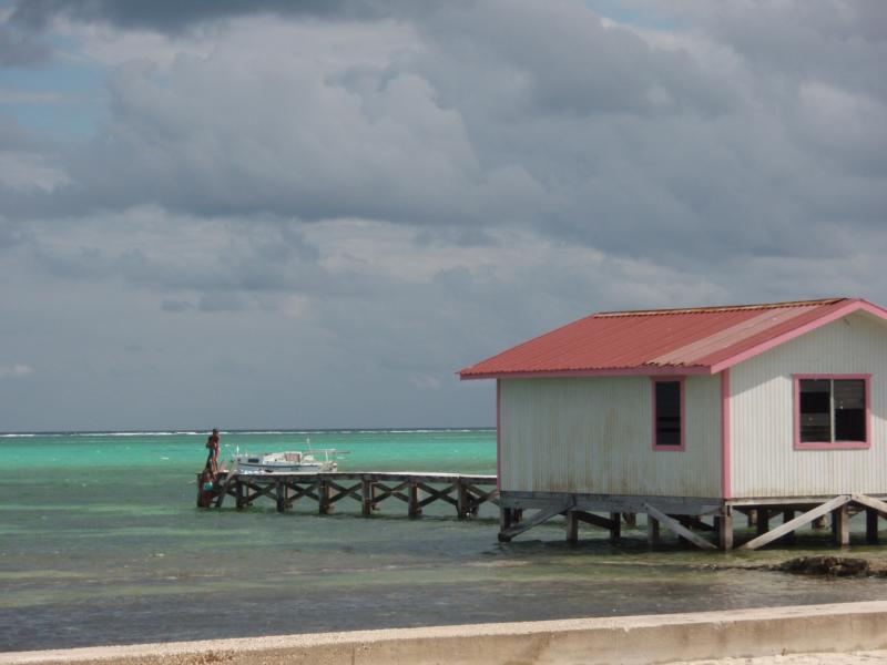 the dock outside my motel, belize