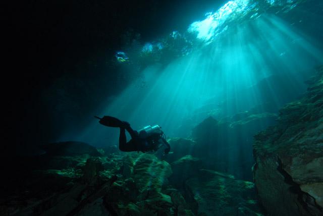 Finishing a Cenote Dive