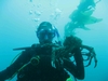 me and a sheepcrab in Catalina 