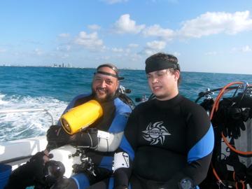 Dave and Hector ready to Dive