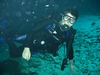 me in a cenote in Mexico