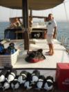 on my boat, ready for a dive 
