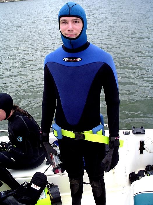 ScubaWill getting ready to do the Project Aware cleanup dive at Possum Kingdom Lake