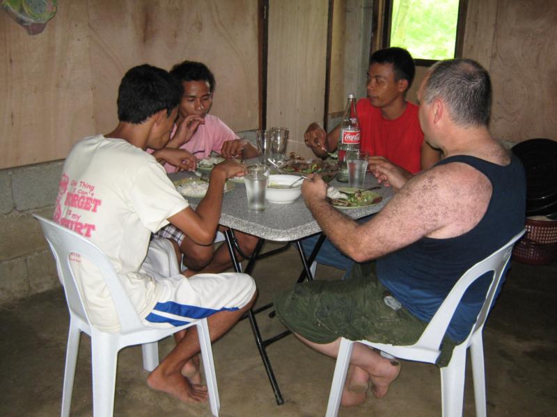 Bro’s and I eating lunch