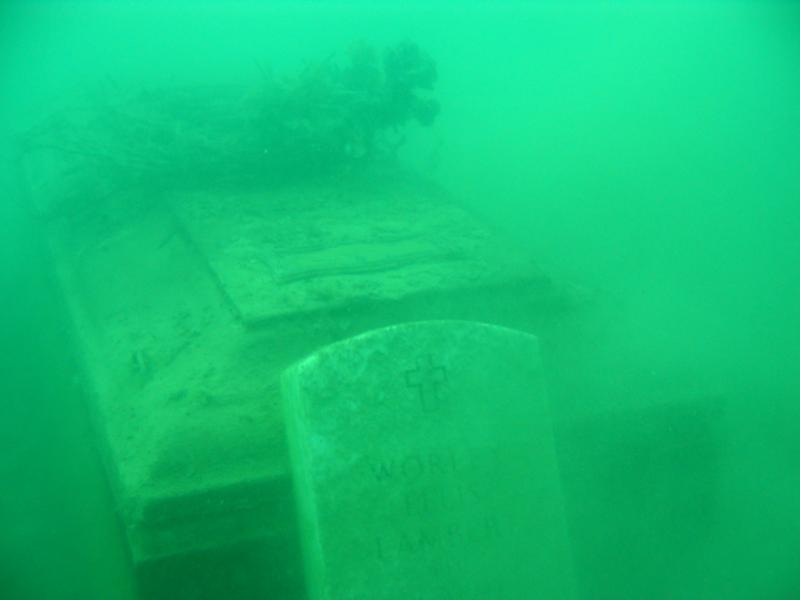 Under water grave yard