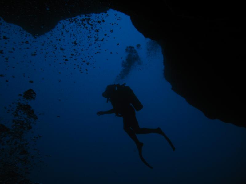 Exiting the Blue Hole, Belize