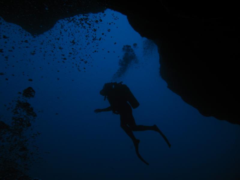 Exiting the Blue Hole, Belize
