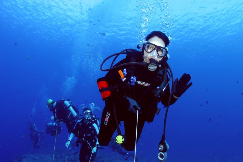 Mary on a reef hook, Blue Corner Palau