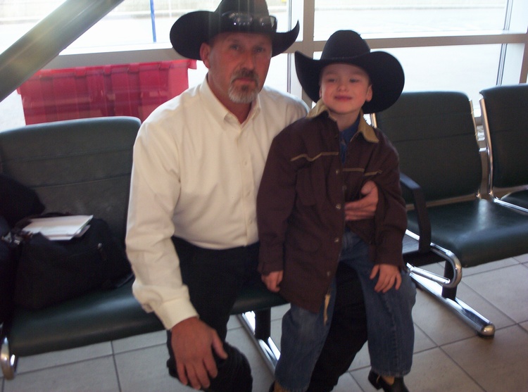 Me and my son Christopher at Edmonton airport