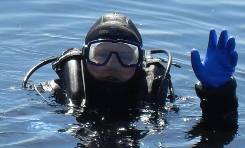 diving in my drysuit