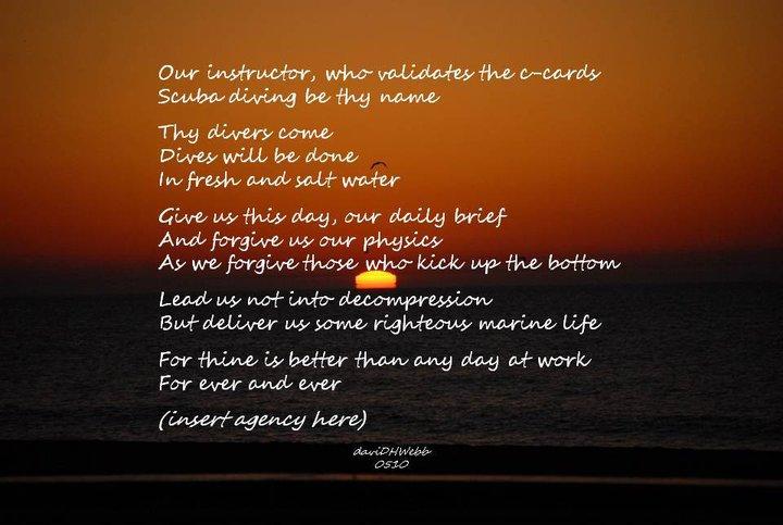 The Scuba Divers Prayer