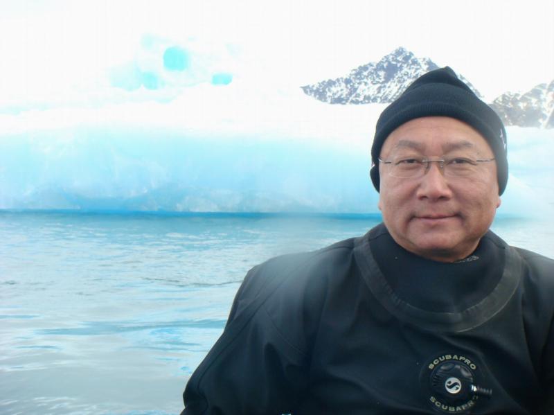 Blue Iceberg in Arctic