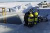 Maina, ice hole in White Sea