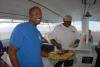 Nesher Feasting on Lionfish Tempura - Cayman Ag - May 2013