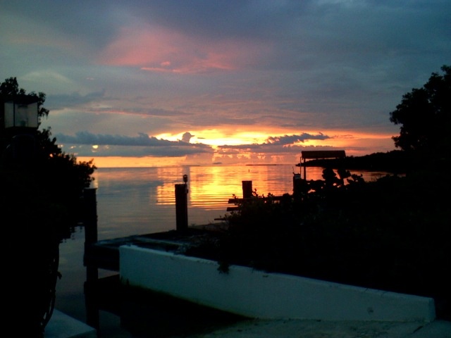 Sunset from my back yard on the bay..