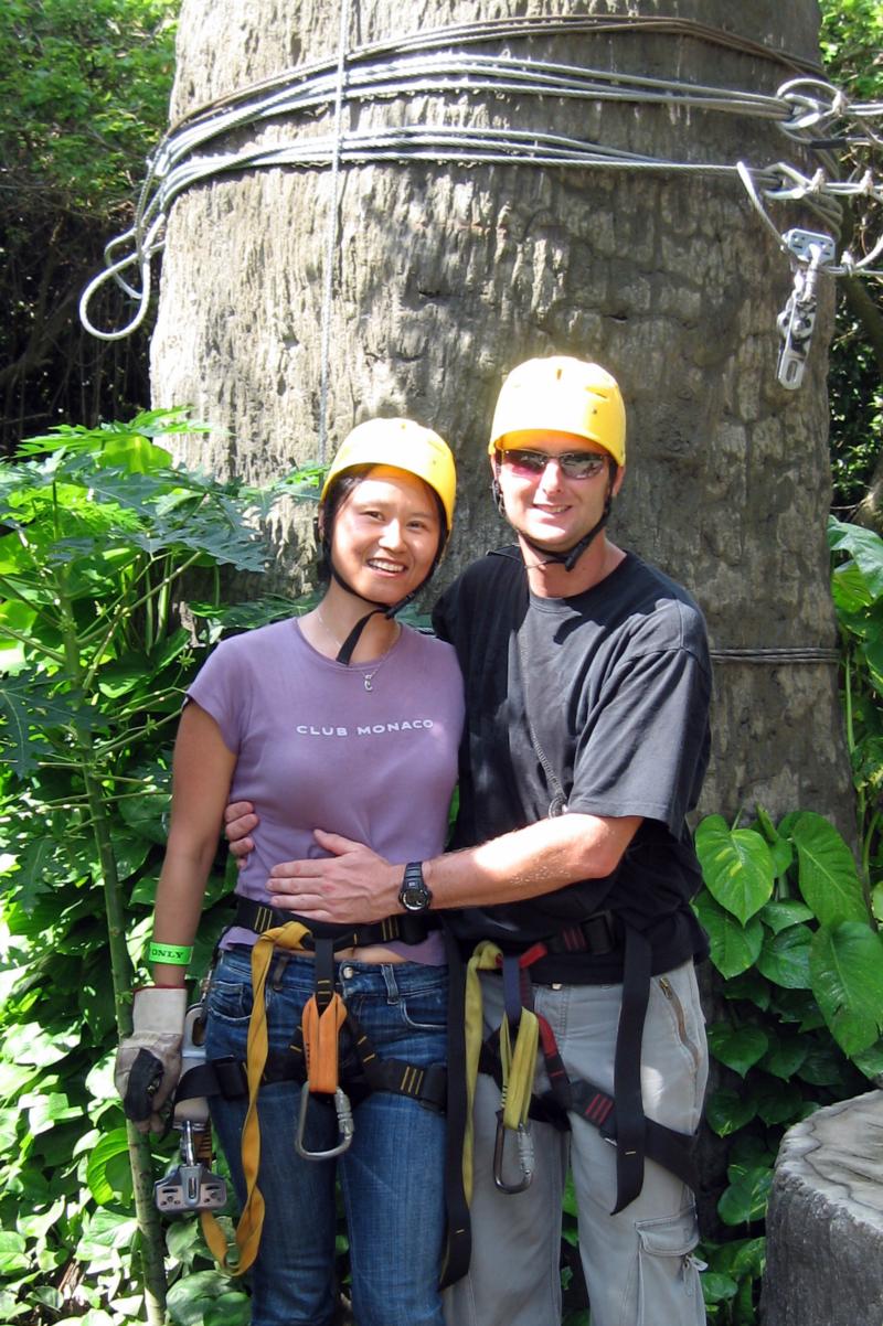 Ziplining in ROATAN