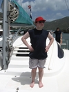 Me on the boat at the British Virgin Islands