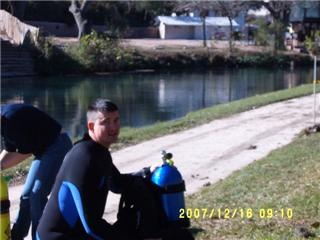me getting ready at the Comal River