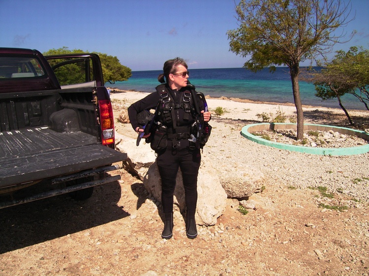 Patty on Beach in Bonaire 07