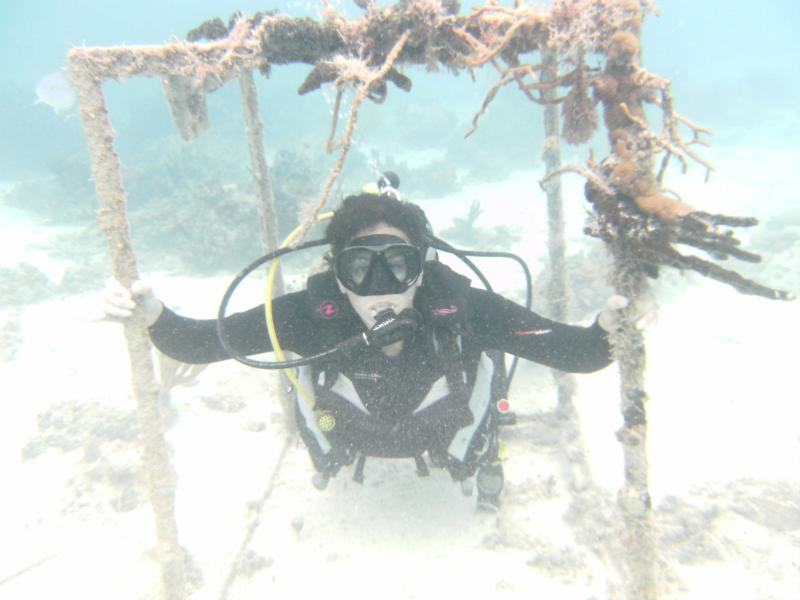 Me in a lobster cage!