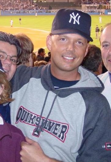 watching the Yanks win the penant over the Red Sox in 2003. Yankee Stadium.