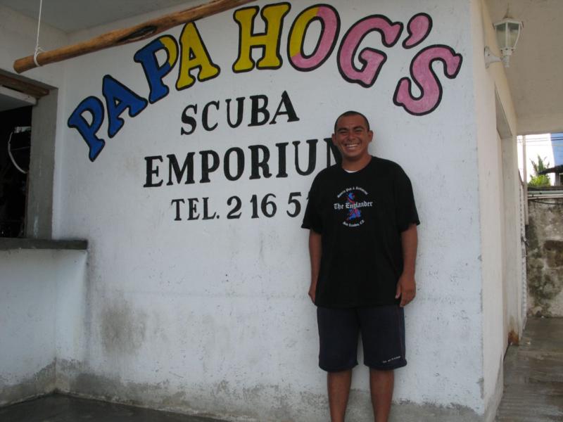 Arturo (Dive Master) in my (now his) shirt