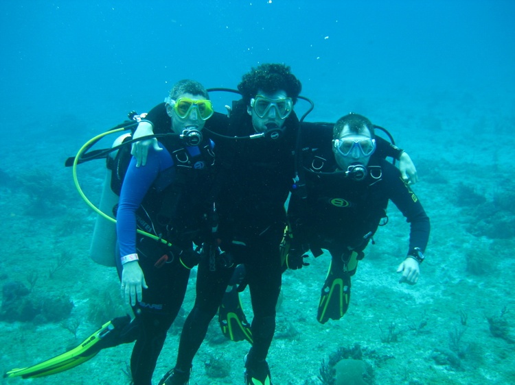 Louis` first ocean dive at Palancar Horse Shoe in Cozumel