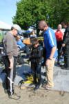 Kevin and I helping Billy Jr doning his gear.  Photo by djones103