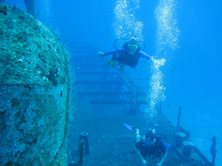 Cozumel`s shipwreck Xicotencatl 