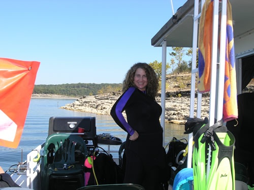 Me on Bull Shoals houseboat trip