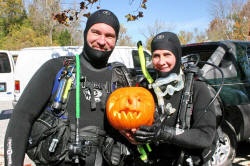 Robb and I at Mermet pumpkin carving