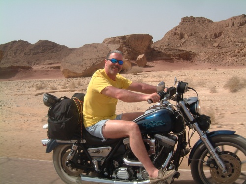 Riding along the Dead Sea in Israel