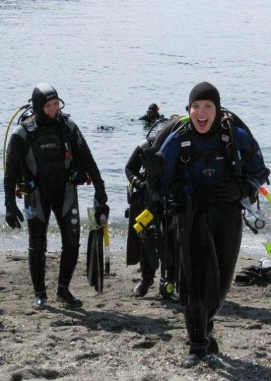 August diving with the girls