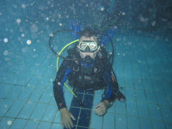 Having some fun time in the pool
