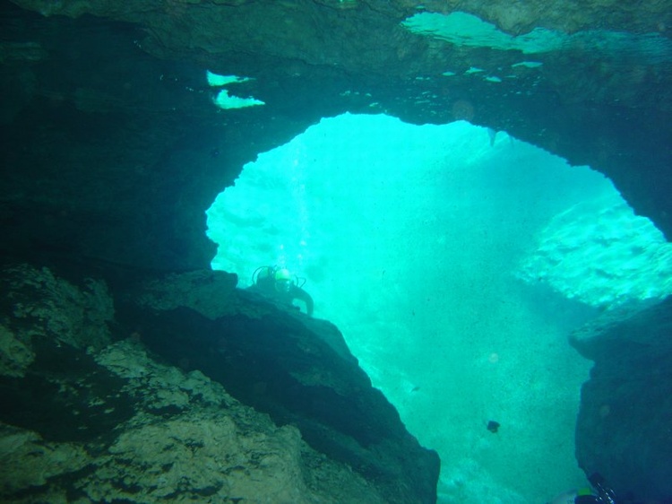 Taken from the backside of the Morrison Spring upper cavern looking out.