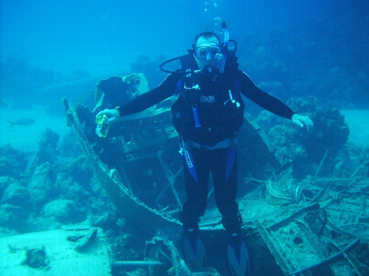 Into the Blue DC-3. Nassau, Bahamas. My second dive after certification.