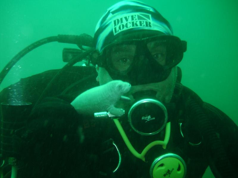 Me and Manny diving the "Strength" PCB, FL. Sept 08. 1st dive with the new "Scuba-Doo Rag" Love it!!